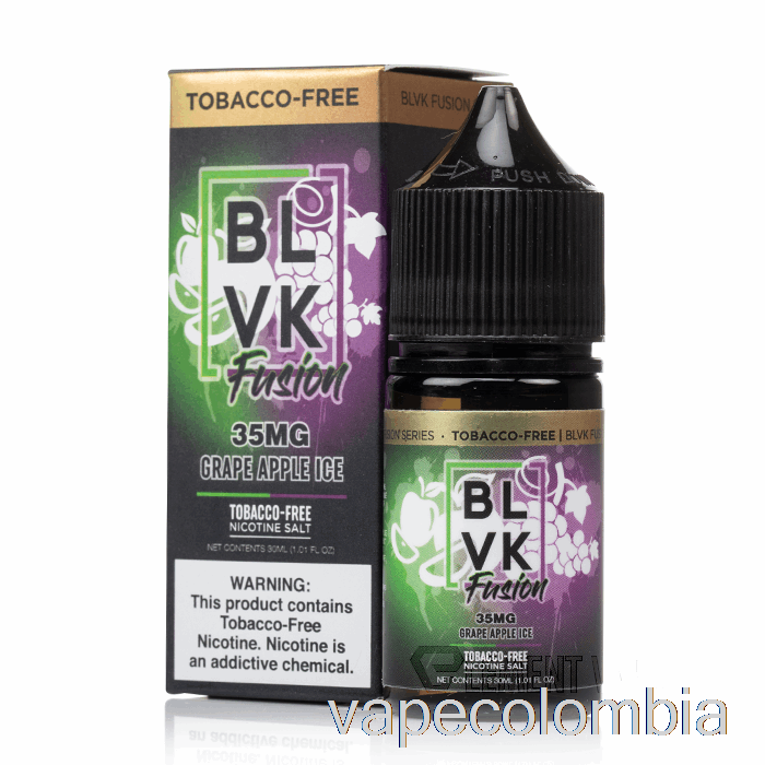 Vape Desechable Uva Manzana Hielo - Blvk Fusion - 30ml 35mg